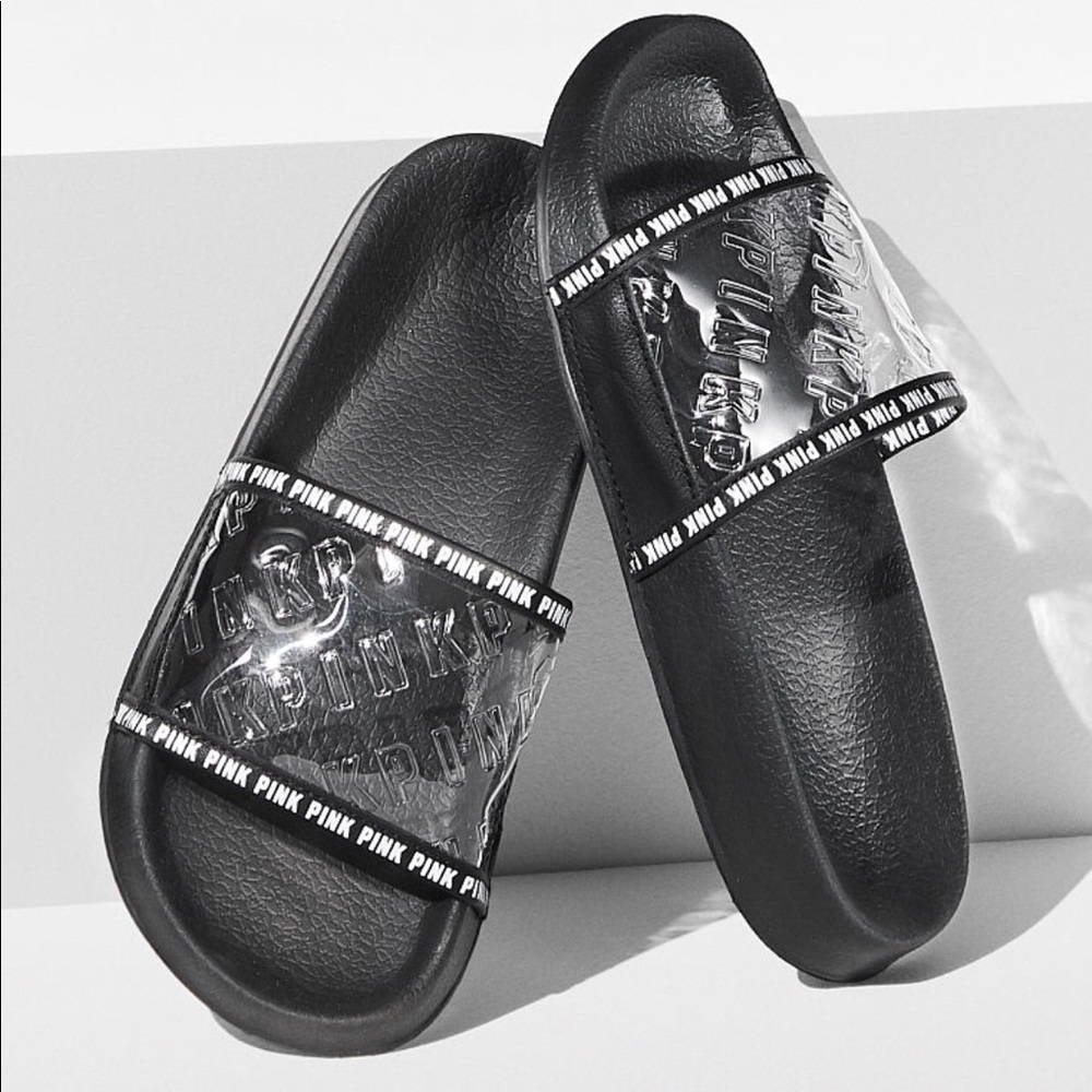 Pink Embossed Clear Logo Slides